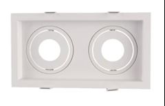 SPOT EMBUTIR RETANGULAR BRANCO DUPLO E27 BERENICE ASTRALED