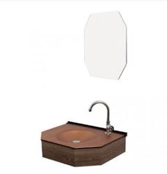 CONJ.LAVABO 55CM C/ESP. BZ CRIS METAL