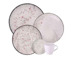 CONJUNTO JANTAR/CHÁ PORCELANA ECO FLORALIS COM 20 UNIDADES TRAMONTINA