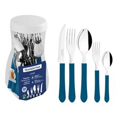 FAQUEIRO 20 PEÇAS INOX LEME AZUL TRAMONTINA