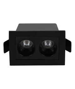SPOT EMBUTIR RETANGULAR PRETO 4W 3000K DOWNLIGHT ASHOK ASTRALED