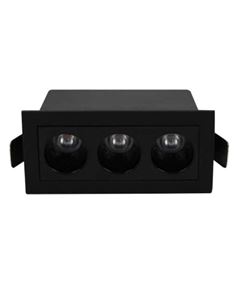 SPOT EMBUTIR RETANGULAR PRETO 6W 3000K DOWNLIGHT ASHOK ASTRALED