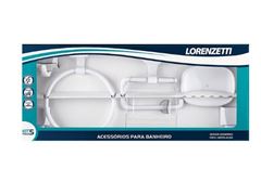 KIT ACESSORIOS COM 5 PEÇAS QUADRA BRANCO 2000 F24 LORENZETTI