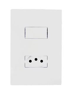 INTERRUPTOR SIMPLES 10A + 1TOMADA 20A 250V BRANCO I9 ILUMI