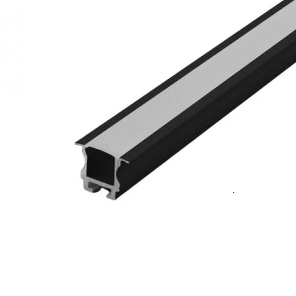 PERFIL PARA FITA LED EMBUTIR 24,2X14,3CM 3M PRETO COM GARRA ASTRALED