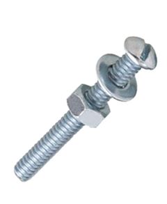 PARAFUSO ROSCA MAQUINA FENDA SIMPLES COM PORCA E ARRUELA 1/4X1' BEMFIXA