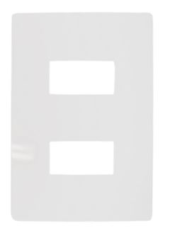 PLACA 4X2 2 MODULOS C/SUPORTE BRANCA I9 ILUMI