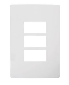 PLACA 4X2 3 MODULOS C/SUPORTE BRANCO I9 ILUMI