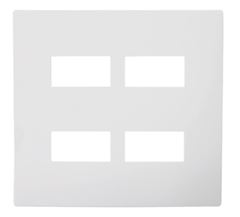PLACA 4X4 2+2 MODULOS C/SUPORTE BRANCO I9 ILUMI