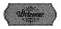 TAPETE VINIL FORMAS 30CM X 70CM WELCOME CINZA KAPAZI