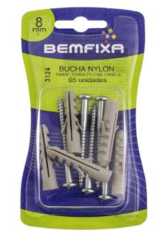 PARAFUSO CABECA PANELA COM BUCHA 8MM  BEMFIXA
