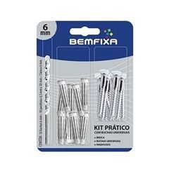 KIT PRATICO UNIVERSAL N.06  COM BROCA,BUCHAS + PARAFUSO BEMFIXA