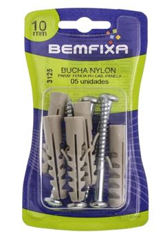 PARAFUSO CABECA PANELA COM BUCHA 10MM  BEMFIXA