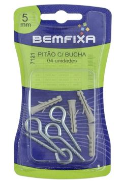 PITAO ZINCADO C/ BUCHA DE NYLON 5 MM