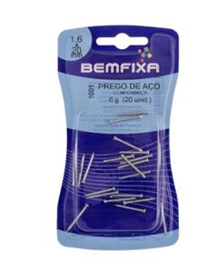 PREGO COM CABEÇA1,60X20MM BEMFIXA