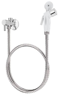 DUCHA HIGIENICA POP BRANCO COM DERIVAÇÃO CROMADO BLUKIT