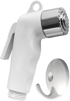 GATILHO PARA DUCHA BRANCA BLUKIT COM CRIVO CROMADO