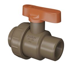 REGISTRO ESFERA PVC ROSCA INTERNA 1/2” COM UNIÃO FORTLEV