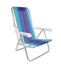 CADEIRA DE PRAIA RECLINAVEL 8P ALUMINIO MOR