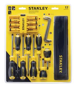 JOGO DE FERRAMENTAS MANUAIS COM 17 PEÇAS E BOLSA STANLEY