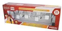 KIT PARA BANHEIRO MAX BRANCO CROMADO 5 PEÇAS MEBUKI