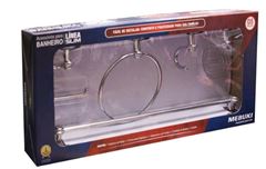 KIT PARA BANHEIRO SLIM  CROMADO 5 PEÇAS MEBUKI