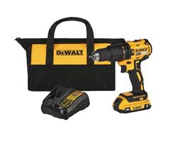 KIT PARAFUSADEIRA/FURADEIRA 1/2'' (13 MM) COM IMPACTO 20V MAX* ION DE LITION BRUSHLESS, CARREGADOR BIVOLT, 1 BATERIA DE 2.0AH E BOLSA PARA TRANSPORTE DCD7781D1-BR DEWALT