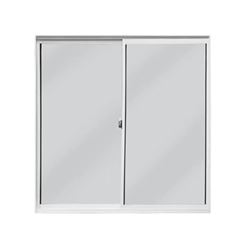 JANELA CORRER 100X100 SEM GRADE VIDRO LISO BRANCO CLM