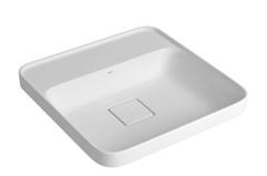 CUBA SOBREPOR QUADRADA COM MESA 40 CM BRANCO DECA