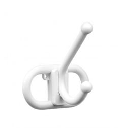 GANCHO PARA PAREDE 1,5KG PLASTICO BRANCO ATLAS