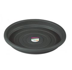 PRATO 22CM PARA VASO REDONDO 28CM CINZA ATLAS