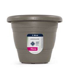 VASO REDONDO PARA JARDIM 22CM CINZA ATLAS