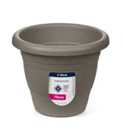 VASO REDONDO PARA JARDIM 13CM CINZA ATLAS