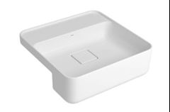 CUBA SEMI-ENCAIXE QUADRADA COM  MESA 40CM BRANCO DECA