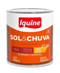 VERNIZ SOL & CHUVA ACETINADO 900ML INCOLOR IQUINE