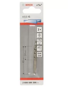 BROCA AÇO RAPIDO 5/64” HSS C/2UN BOSCH