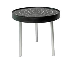 MESA LATERAL 45 COM PÉ ALUMINIO PRETO FORTE PLÁSTICO