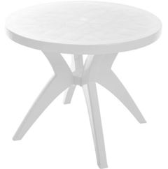 MESA POLIPROPILENO REDONDA DELUXE BRANCO FORTE