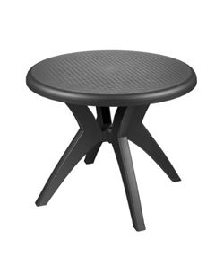 MESA POLIPROPILENO REDONDA DELUXE PRETO FORTE PLÁSTICO