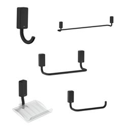 KIT ACESSORIOS COM 5 PEÇAS PRETO FOSCO NEW ONE CELITE