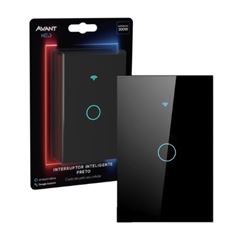 INTERRUPTOR INTELIGENTE SMART WIFI TOUCH AVANT NEO PRETO BIVOLT