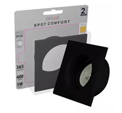SPOT LED EMBUTIR 05W 4000K COMFORT QUADRADO PRETO AVANT