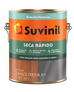 ESMALTE PREMIUM SECA RAPIDO 3,6L BRANCO SUVINIL