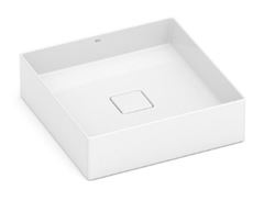 CUBA DE APOIO QUADRADA SEM MESA CELITE 40X40CM TERRA ROCA BRANCO