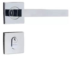 FECHADURA EXTERNA QUADRADA MONACO 5800 55MM ROSETA INOX IXP SILVANA