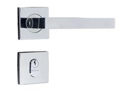 FECHADURA BANHEIRO QUADRADA MONACO 5800 55MM ROSETA INOX IXP SILVANA
