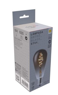 LAMPADA 5W LED RETRÔ PRETO 2200K ST94 E27 AVANT