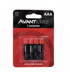 PILHA ALCALINA USE PALITO AAA COM 4 UNIDADES AVANT