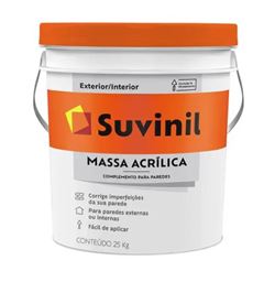 MASSA ACRÍLICA DE 25 KILOS BRANCA - 50687605 - SUVINIL