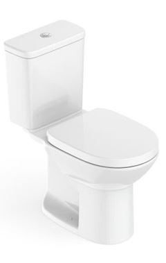 ROUND - KIT DE BACIA COM CAIXA ACOPLADA, ASSENTO PP COM QUEDA AMORTECIDA E ITENS DE INSTALAÇÃO